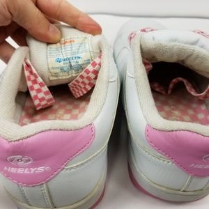 pink and white checkered heelys